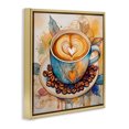thumbnail image 3 of Stupell Industries Modern Modern Café Latte Gold Floating Frame Canvas Art, 25 x 25, by Alina Georgescu, 3 of 8
