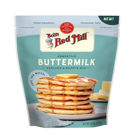 Bobs Red Mill Homestyle Buttermilk Pancake & Waffle Mix 20 Oz - Pack of 2