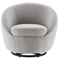thumbnail image 5 of Modway Buttercup Upholstered Fabric Swivel Chair in Black/Light Gray, 5 of 7