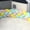 White Pink Blue Yellow, variant on Woven long knotted ball four strands braided bed pillow kont ball children's anti-collision strip-Grey White Blue Yellow-2.2M