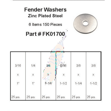 Plastic Box Assortment Fender Washers