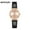 Leather _ black rose gold, variant on Quartz Watch for Women Waterproof Fashion Stainless Steel Band/Leather Ladies Watch