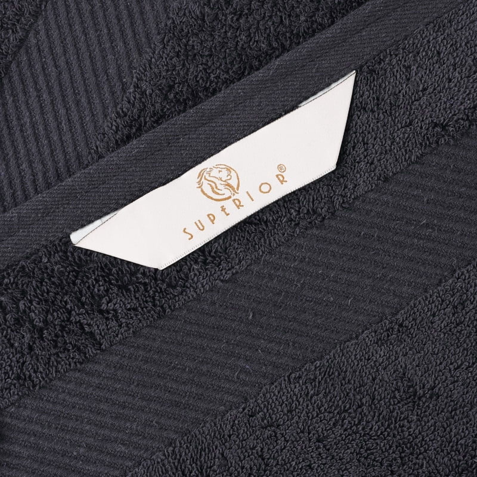 Superior Kendell Egyptian Cotton 3-Piece Towels Set, Black