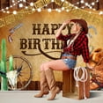 thumbnail image 6 of Western Party 7X5FT Backdrop Western Cowboy Party Decoration Wild West Decor Wooden House Barn Photo Background for Kids Birthday Supply, 6 of 6