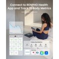 thumbnail image 3 of RENPHO Smart Scale for Body Weight, Body Fat Scale for BMI, Body Fat, Muscle Mass, High Accurate Bathroom Scale with Large VA Dispaly, 18 Bo, 3 of 8