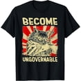 thumbnail image 1 of Become Ungovernable - Camiseta divertida de meme con forma de gato negro, 1 of 2