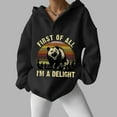 thumbnail image 2 of WEAIXIMIUNG Sweatshirts Mignons pour Femmes Preppy Tout d'Avant Je Suis une Femme Sweat à Capuche Graphique Décontracté avec Poche, 2 of 4
