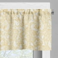 thumbnail image 3 of Ambesonne Paisley Valance Pack of 2, Monochrome Ornaments, 54"X18", Pastel Brown and White, 3 of 5
