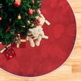 thumbnail image 5 of FMSHPON Valentine Heart Xmas Christmas Tree Skirt Stand Mat for Holiday Party Decoration Indoor Outdoor 36 inches, 5 of 6