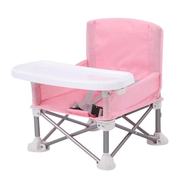 Silla comedor para niños ZHAOCHENG con bandeja elevador plegable rosa