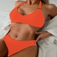 thumbnail image 5 of UTSJKR Women Sexy Bikini Set Push-Up Padded Swimwear Swimsuit Bathing Bandage Beachwear Sexy Backless Strap Bikini Swimsuit Orange M, 5 of 9