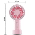 thumbnail image 4 of Ventilador de mano portátil, mini ventilador de mano con USB recargable, rosa, 4 of 5