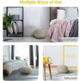 thumbnail image 2 of Pouf Ottoman Rond, Pouf de Sol Moderne en Tricot Repose-Pieds Rond, Siège Pouf Confortable en Coton, 17,7 Pouces Dia x 11,8 Pouces de Haut, Beige, 2 of 7