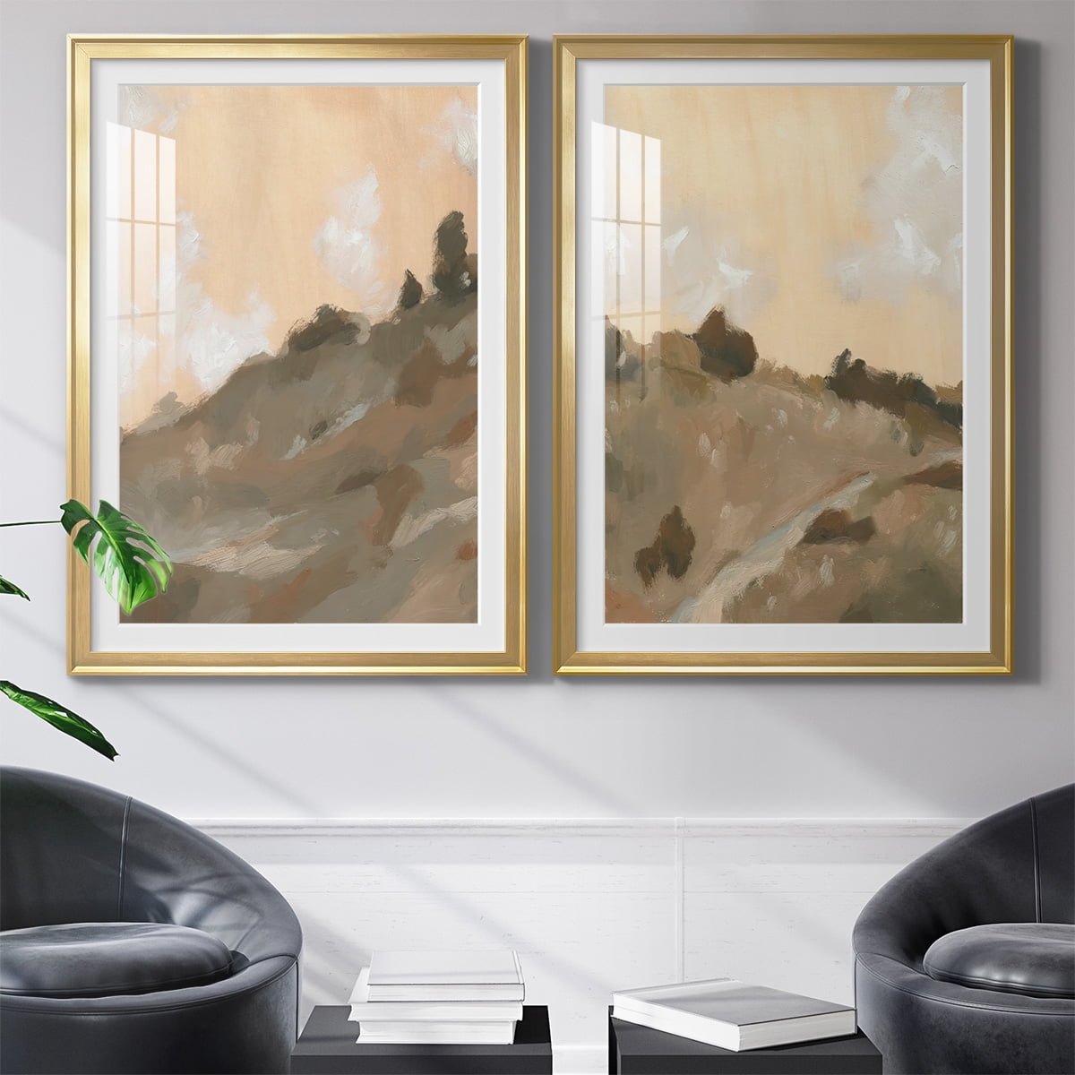 Wexford Home Hillside Walking Path III Premium Framed Print, 30.5" x 42.5" - Ready to Hang, Gold (Set of 2)