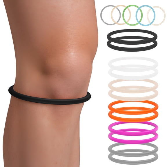 XIRQI Patellar Tendon Support Strap for Knee Pain Relief Silicone Patella Stabilizer Band Knee Brace for Tennis Running Jumpers Soccer Basketball Hiking