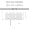 thumbnail image 3 of Garden Border Edging: Wooden Fence Design - 8pcs White Yard Landscaping Fence Liner Lawn Edge Barrier - 10ft Kit of Decorative Lawn Landscape Panels Elements -Landscaping Edging-GMT-10374-D08, 3 of 9