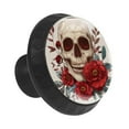 thumbnail image 2 of 12 Pack Round Glass Drawer Knobs For Kitchen Cabinet With Screws, Day of the Dead Skull and Flowers Crystal Diamond Shaped Cupboard Knobs For Kitchen Office Bathroom, 2 of 6