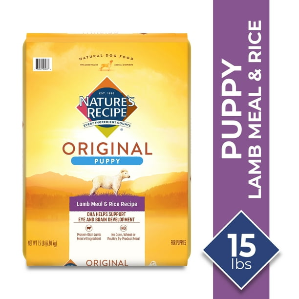 Nature's Recipe Lamb Meal & Rice Recipe Dry Puppy Food, 15 Pounds