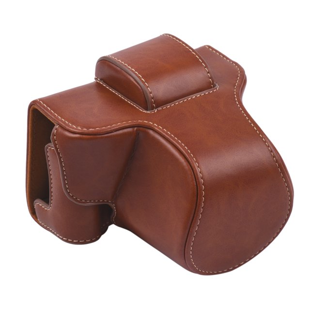 FlyFlise Vintage PU Leather Camera Case Protective Camera Bag with Strap Replacement for Fujifilm XT200