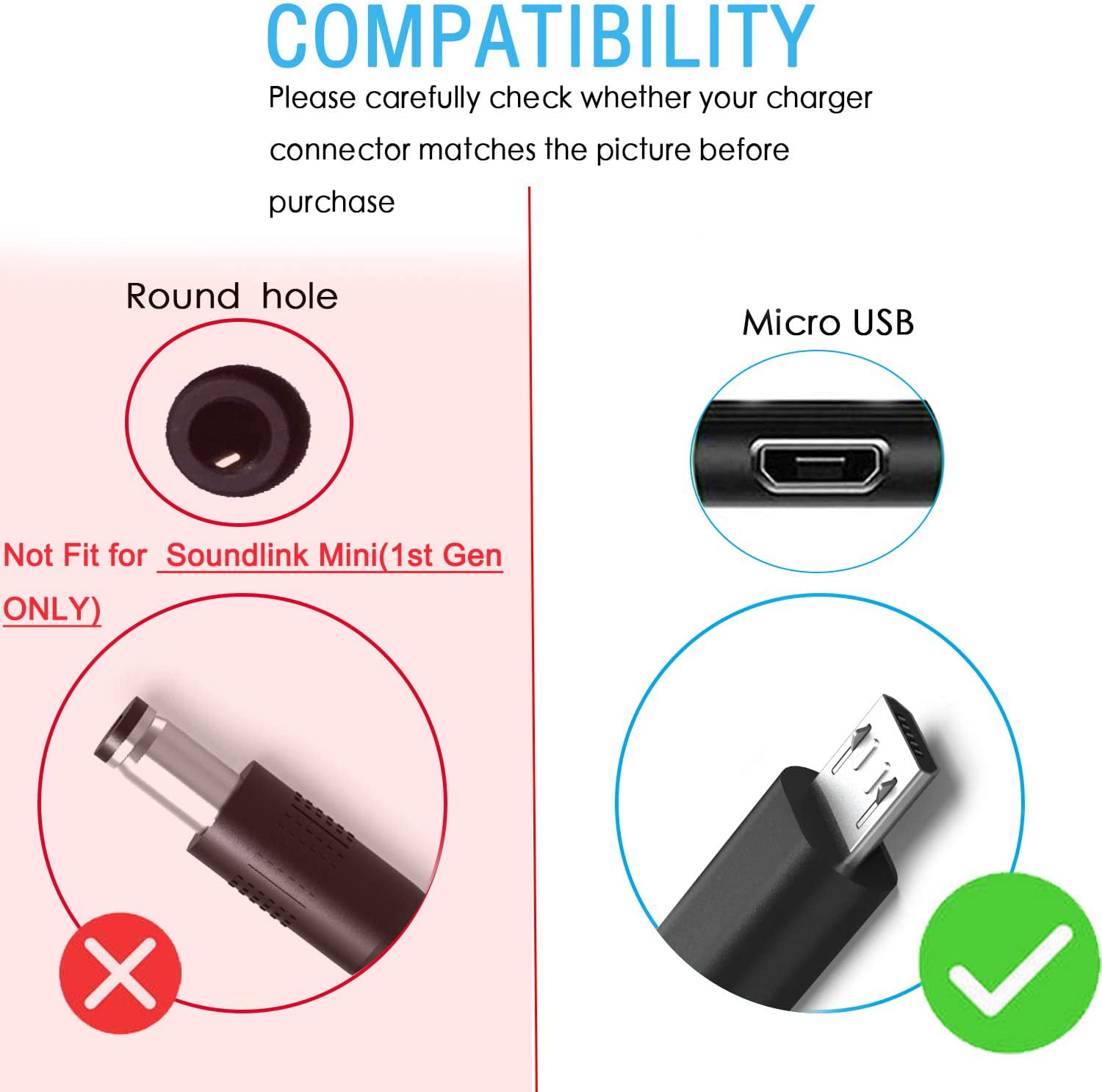 1m/3.3ft Keple USB Charger Cable Compatible with Bose SoundLink Colour/SoundLink Bluetooth Speaker