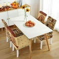 thumbnail image 2 of Thanksgiving Dining Chair Covers Set of 6, Turkey Parsons Chair Slipcover Fall Pumpkin Stretch Chair Protectors Covers, Washable Kitchen Chair Seat Covers for Dining Chairs Autumn Holiday Decor Gifts, 2 of 6