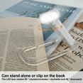 thumbnail image 4 of USB Rechargeable Book Reading Light with 200mAh Battery and 2 Dimmable Brightness LED Clip on Book Light Eye-Protection Bookmark Read Light for Reading in Bed Car, 4 of 6