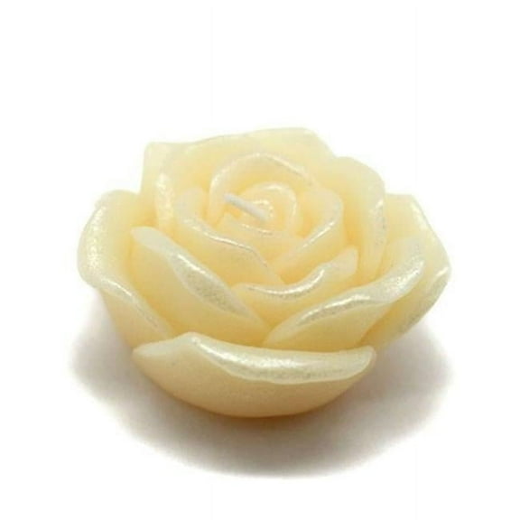 CFZ-071-0 3 in. Rose Floating Candles, Ivory - 12 Piece per Box