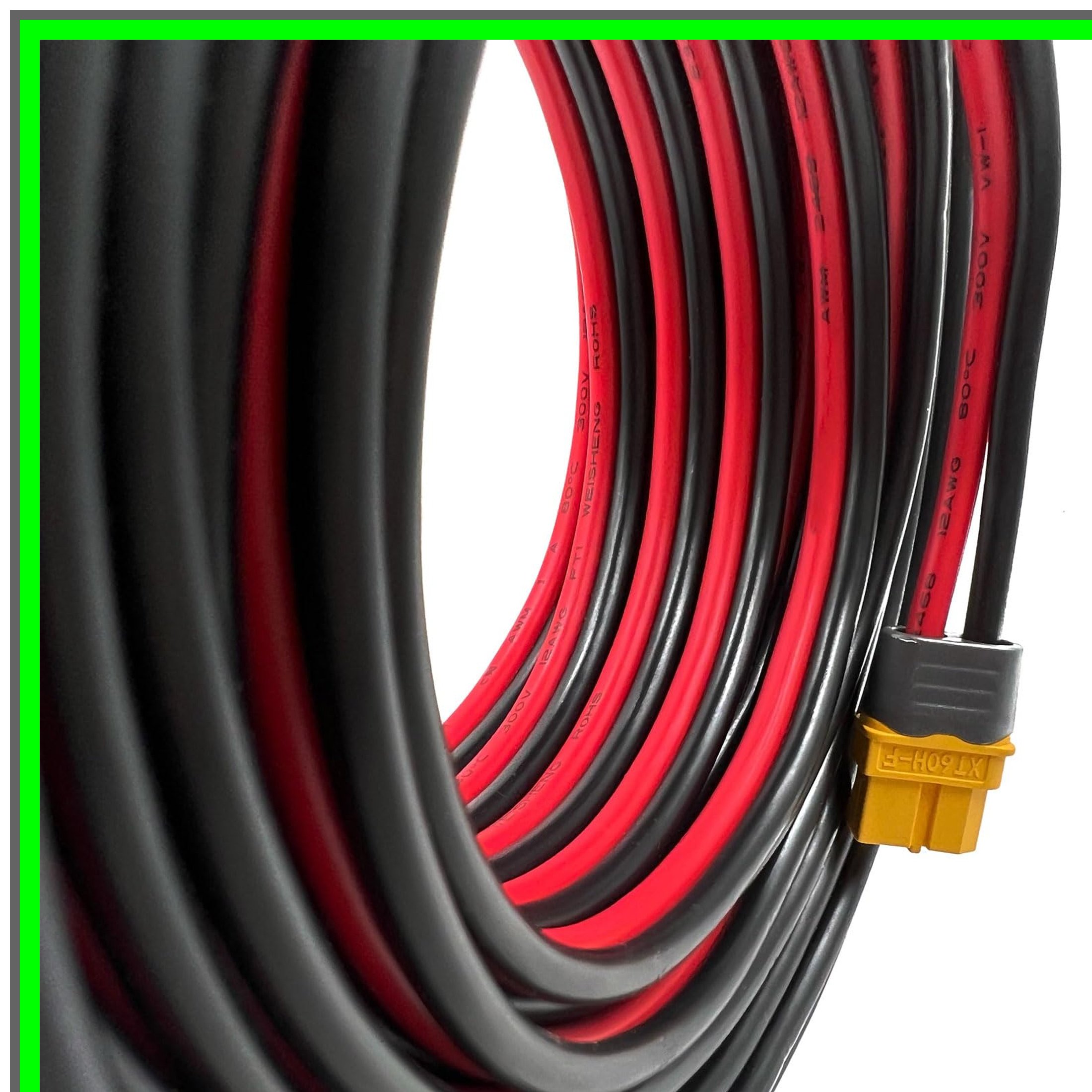 XT60 Solar Connector Extension Cable 12AWG for Power Stations 50FT