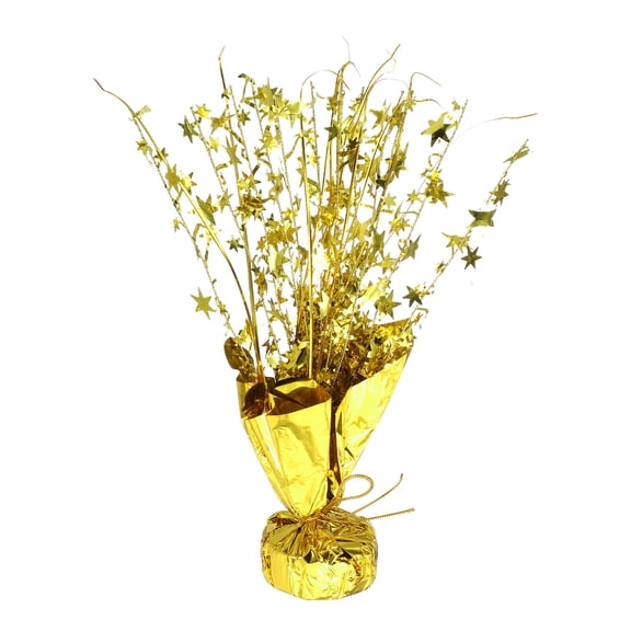 Metallic Foil Spray Centerpiece, 12.2" Star Table Decoration Spray Decoration for Christmas Wedding Birthday Party Graduation Celebration New Year, Gold