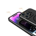 thumbnail image 4 of Designed for Apple iPhone 14 / iPhone 13 (6.1") Foldable Kickstand Camera Protector Dual Layer Hybrid MagSafe Compatible Bumper Magnetic Phone Case Cover - Black, 4 of 7