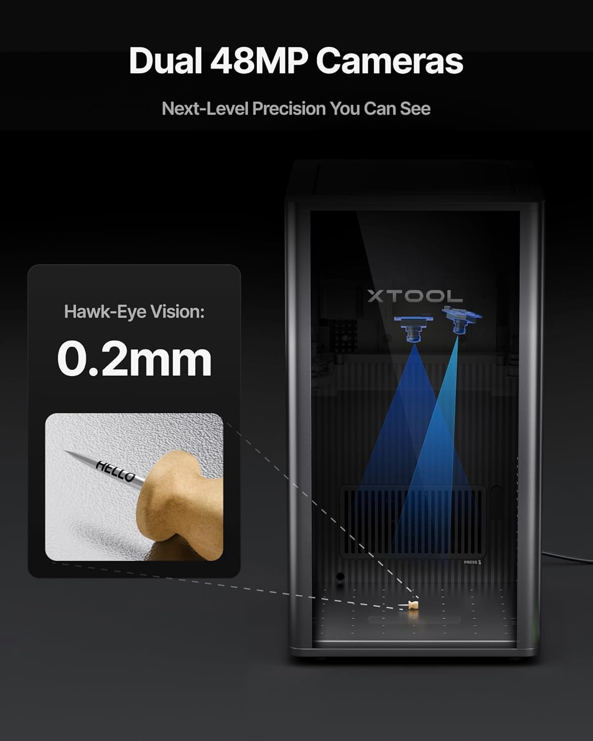 xTool F2 Ultra Single 60W MOPA Fiber Laser Engraver, 100+ Color Metal Engraving, Dual 48MP Cameras, 15,000mm/s Ultra-Fast, AI Powered 3D Laser Engraving Machine