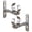 Silver, variant on Set of 2 Universally Curtain Rod Bracket Stainless Steel Mounting Hardware Mounting Bracket Perfect for Roman Shade