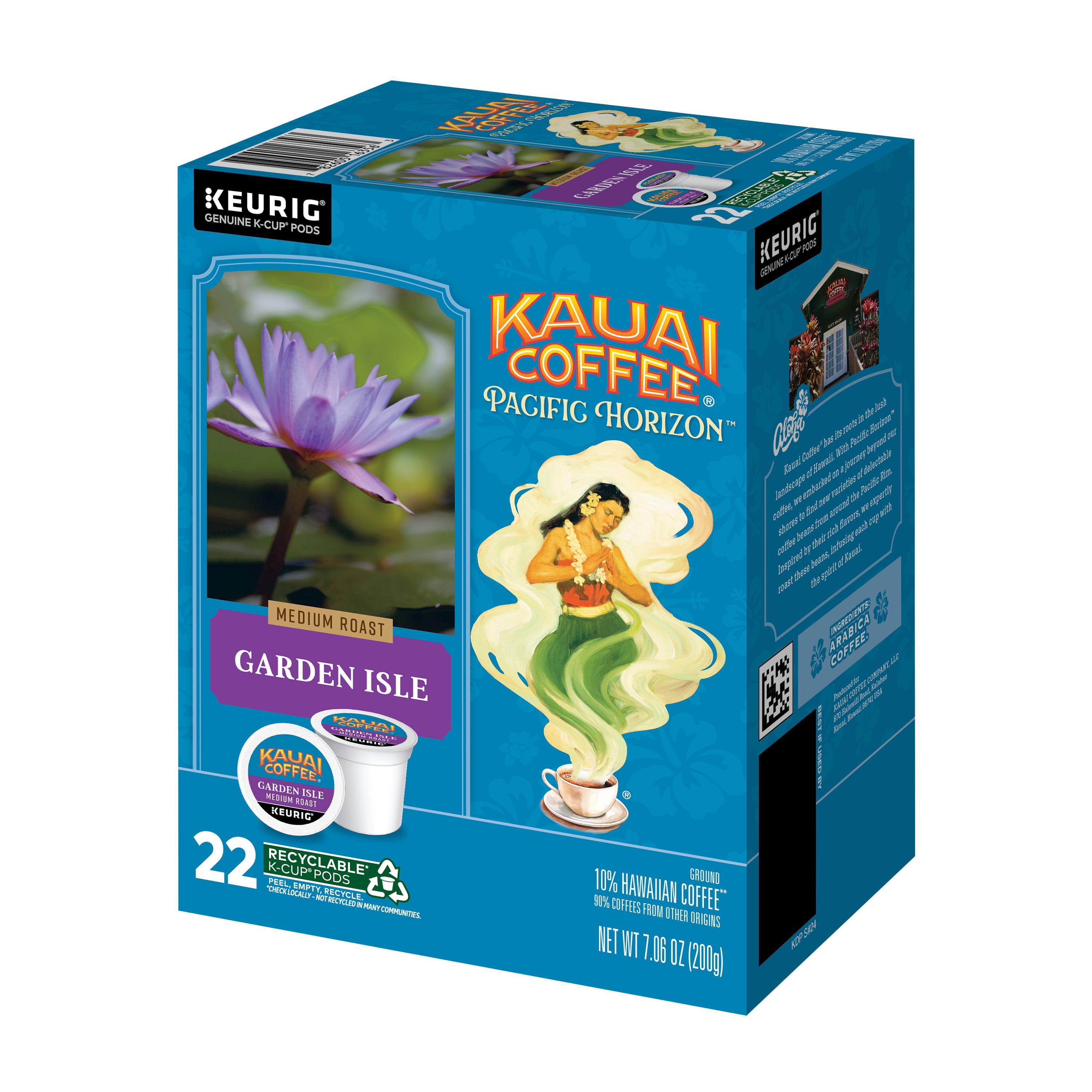 Kauai Coffee Garden Isle Medium Roast K-Cup® Coffee Pods, 22 Ct