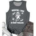 thumbnail image 4 of Public Womens Plus Size Graphic Tank Tops Causal Houston,I Have so Many Problems Letter Printed Summer Tops Crew Neck Sleeveless Workout T Shirts Dark Gray XL, 4 of 4