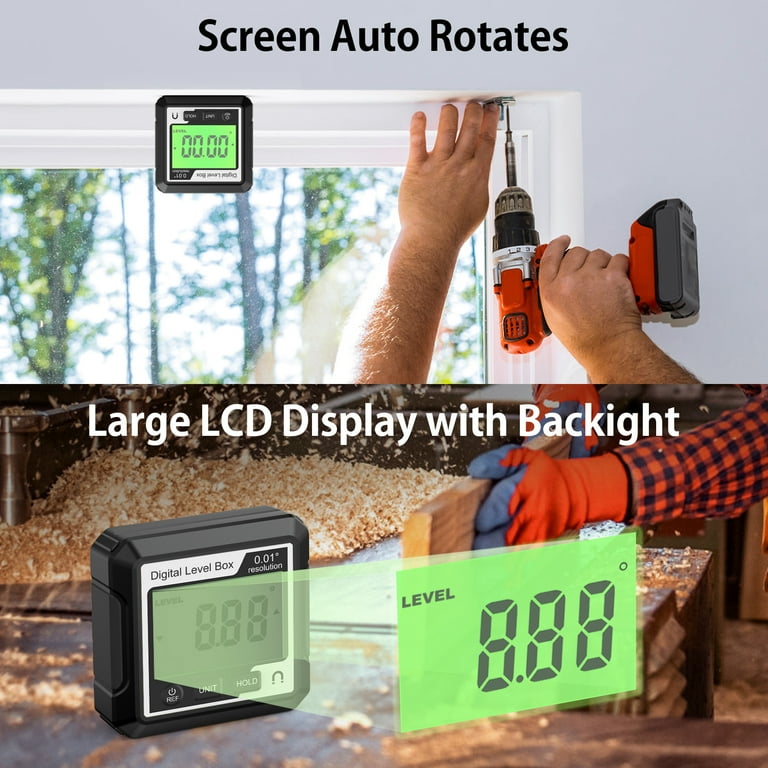 Goniometro Digitale XUNTOP - Misuratore Angoli 0-360°, Base Magnetica, Impermeabile IP65 - Foto 9