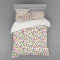 thumbnail image 2 of Ambesonne Flower Bedding Set 3 Pcs, Shabby Plant Leaves Buds, Twin XL, Pink and Blue, 2 of 3