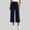 Blue, variant on Women's High Rise Wide Waistband Straight Leg Wide Leg Capri Pants, Structured Fit for Daily Commute Office Wear Green S