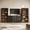 Jagger Ebony 1C2I, variant on BELLEZE 4-Piece Modular TV Stand Set - 2 Sideboards with Drawers and 2 Tall Storage Cabinets, Classic Modern Media Console Entertainment Center with Adjustable Shelves for Living Room, Ebony