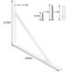 thumbnail image 2 of Wall Shelf Bracket, 4 Pcs 90 Degree Triangle Steel Brackets, Shelf Brackets 250mm x 160mm, Corner Bracket Brace with 20 pcs Screws and 8 pcs Anchors (, 2 of 5