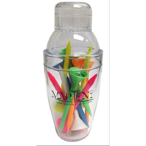 ProActive Sports Martini Golf Mini Shaker avec T-Shirts en Plastique Durables 3-1/4 Pouces Lot de 12 Couleurs Assorties