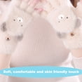 thumbnail image 4 of Guantes cálidos de invierno para estudiantes, lindos guantes de felpa engrosados con la punta de los dedos abatibles para niños 870, 4 of 5