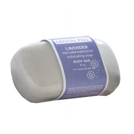 Crystal Peel Lavender Microdermabrasion Exfoliating Soap Body Bar, 8 Ounce