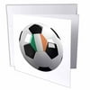 3dRose Soccer ball with the national flag of Ireland on it Irish, Greeting Cards, 6 x 6 inches, set of 12