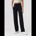 thumbnail image 4 of Pantalones Anchos y Cómodos para Mujer, con Bolsillos Grandes, para Fitness, Yoga y Deportes Casuales. Negro Extendido M, 4 of 8