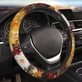 thumbnail image 4 of XMXT Oil Painting Floral Patterns Steering Wheel Cover, Elastic Non-Slip Universal Fit Car Decor Accessories Protector for Auto SUV Trucks, 4 of 8