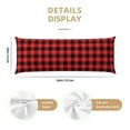 thumbnail image 3 of Disketp Buffalo Plaid Red Black Print Body Pillow Cover - Super Soft 20x54 Body Pillow Case,Long Side Hidden Zipper, 3 of 8