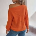 thumbnail image 5 of Womens Sweaters, Off Shoulder Sweaters for Women, Long Sleeve Knit Pullover Top, Spring Fashion 2025 for Going Out and Casual, 5 of 6