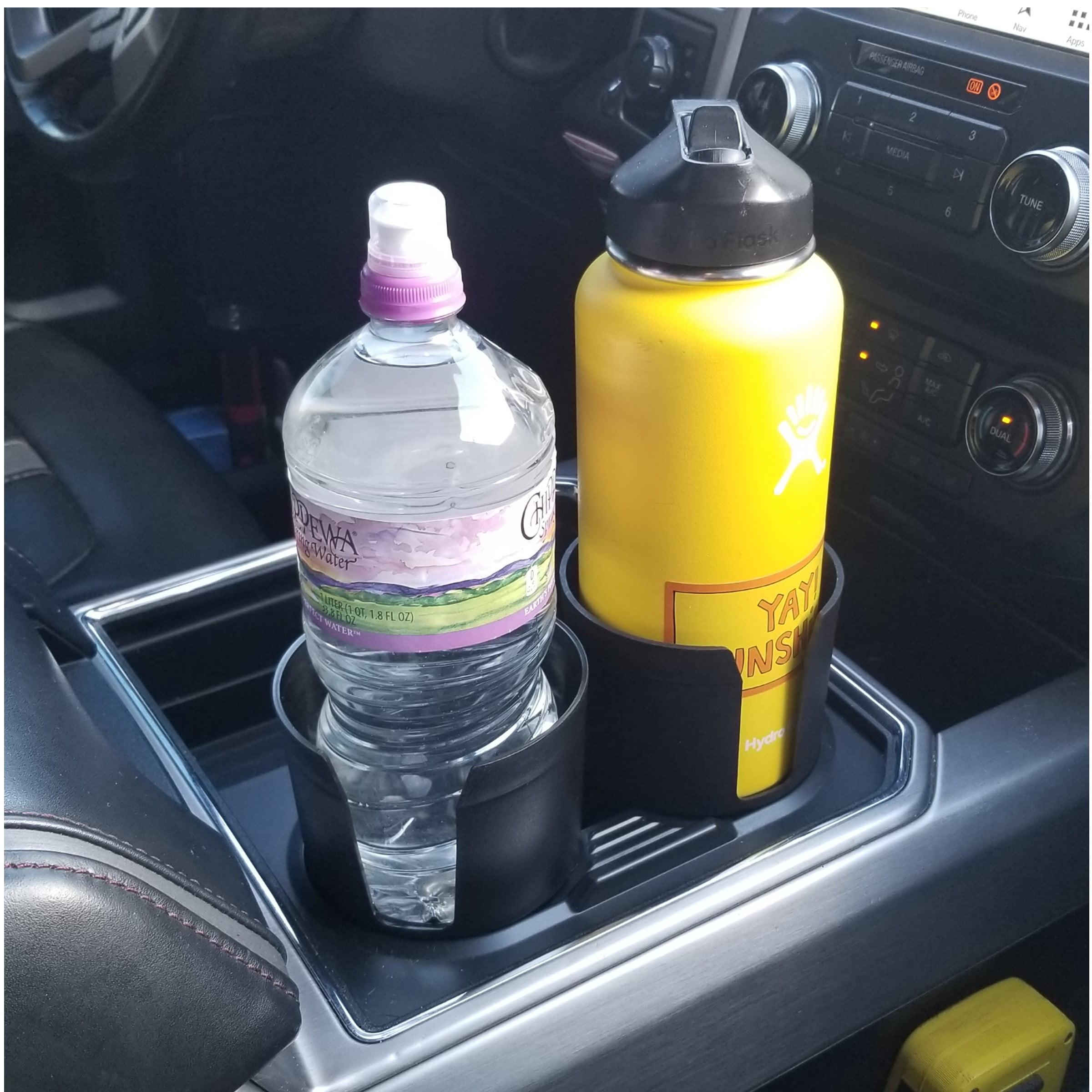Auto Drive Cupholder Expander - Car Cup Holder Adapter for Beverages up to 3.7"  Diameter, Plastic