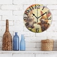 thumbnail image 3 of Rabbits and Rainbow Grassland 10 inch Wall Clocks Non Ticking Easy to Read Battery Decorative for Home Bathroom Kitchen Bedroom Living Room, 3 of 8