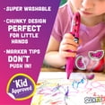thumbnail image 4 of Scentos Jumbo Scented Markers, 8 Pack, Fruit Fragrances, Super Washable, Kid Approved, Non toxic, Chunky Design for Little Hands, 4 of 8